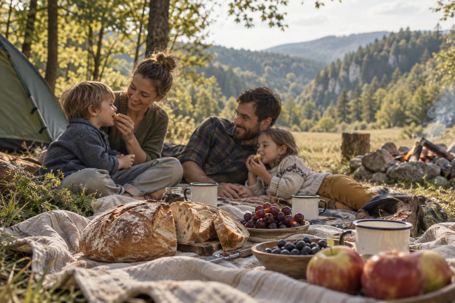 Picnic &icirc;n familie